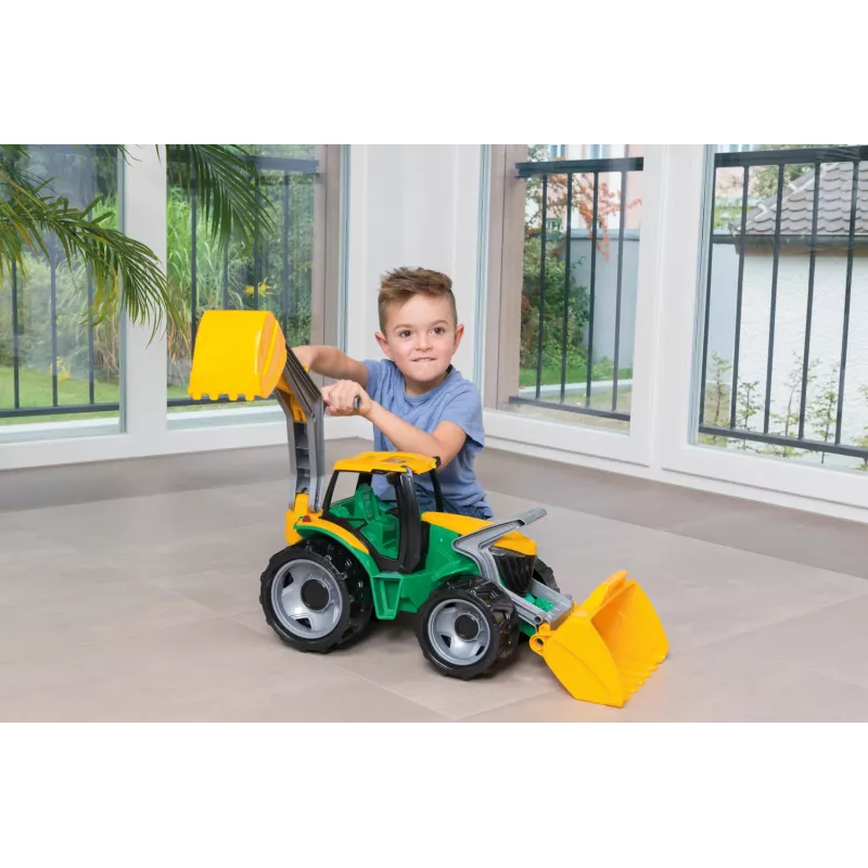 Traktors Lena GIGA TRUCKS ZL-02080 ar priekšējo iekrāvēju un ekskavatoru