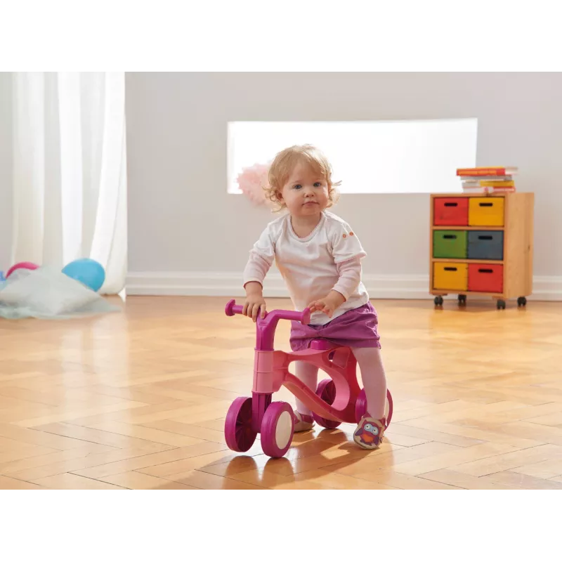 Četru riteņu skrejritenis LENA My First Scooter, rožains