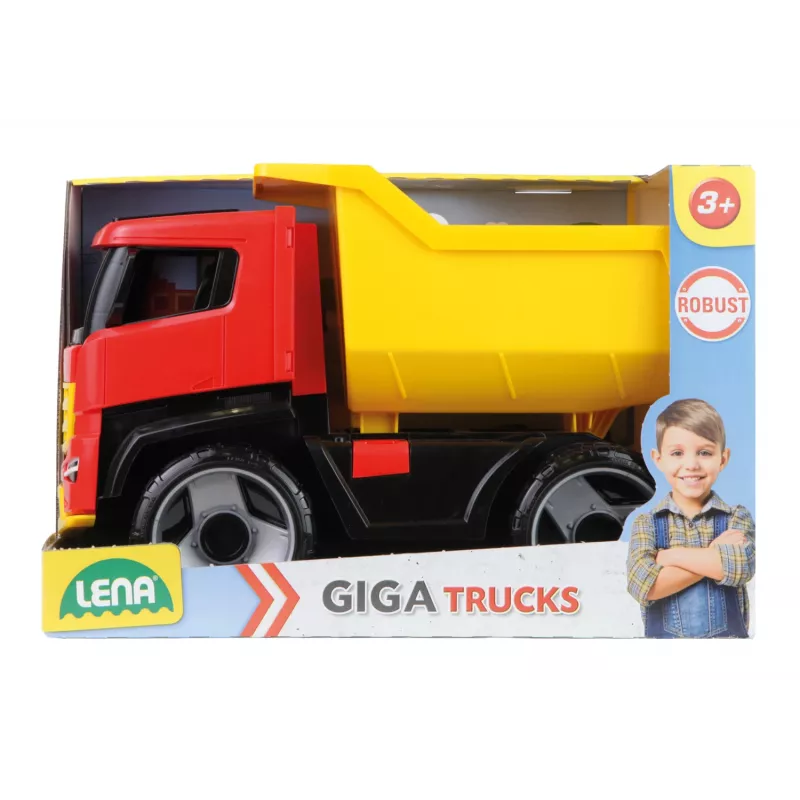 LENA GIGA TRUCKS pašizgāzējs Titan, kravas automašīna, 3 gadi, plastmasa, daudzkrāsains