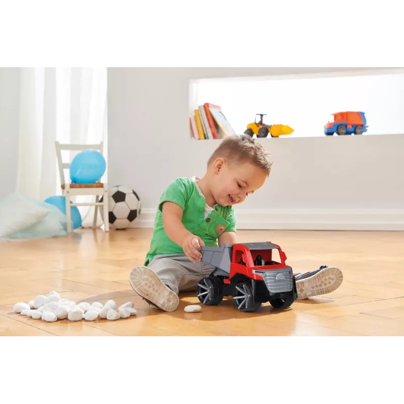 Dump truck Lena TRUXX 29cm Rubber Steel pelēka Red