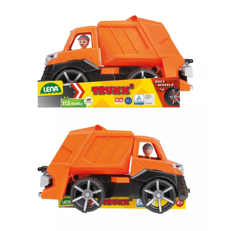 Atkritumu vedējs Lena TRUXX SM04534 Gumija Tērauds Oranžs 2+ gadi