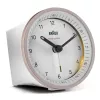 Braun BC07 kvarca modinātājpulkstenis rozā, baltā krāsā