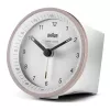 Braun BC07 kvarca modinātājpulkstenis rozā, baltā krāsā