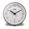 Braun BC07 kvarca modinātājpulkstenis rozā, baltā krāsā