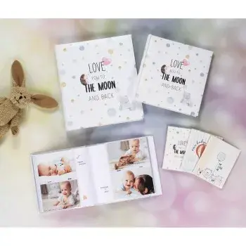 Hama To The Moon fotoalbums Melns, Zils, Rozā, Balts, Dzeltens 300 loksnes 10 x 15 cm