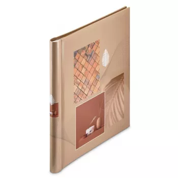Hama Singo II pašlīmējošs fotoalbums, 28x31 cm, 20 baltas lappuses, terakotas krāsā (00007638)