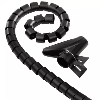 Hama kabeļu saišķa caurule Easy Cover, 2,5 m, 20 mm, melna, kabeļu komplekts
