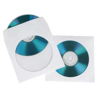 Hama CD papīra aploksnes, baltas, 100 gab./iepakojumā 1 diski
