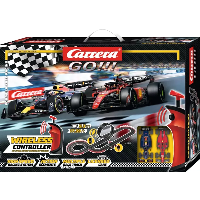 Slot car set CARRERA GO!!! Racetrack Formula Free Racing wireless 20062581