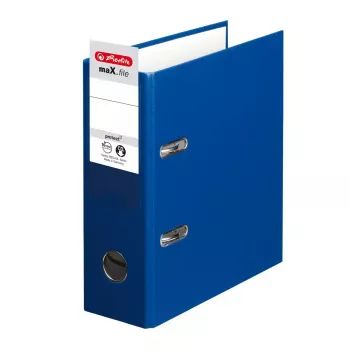 Gredzenveida mape HERLITZ 10842326 A5, melna, muguriņa 7.5 cm