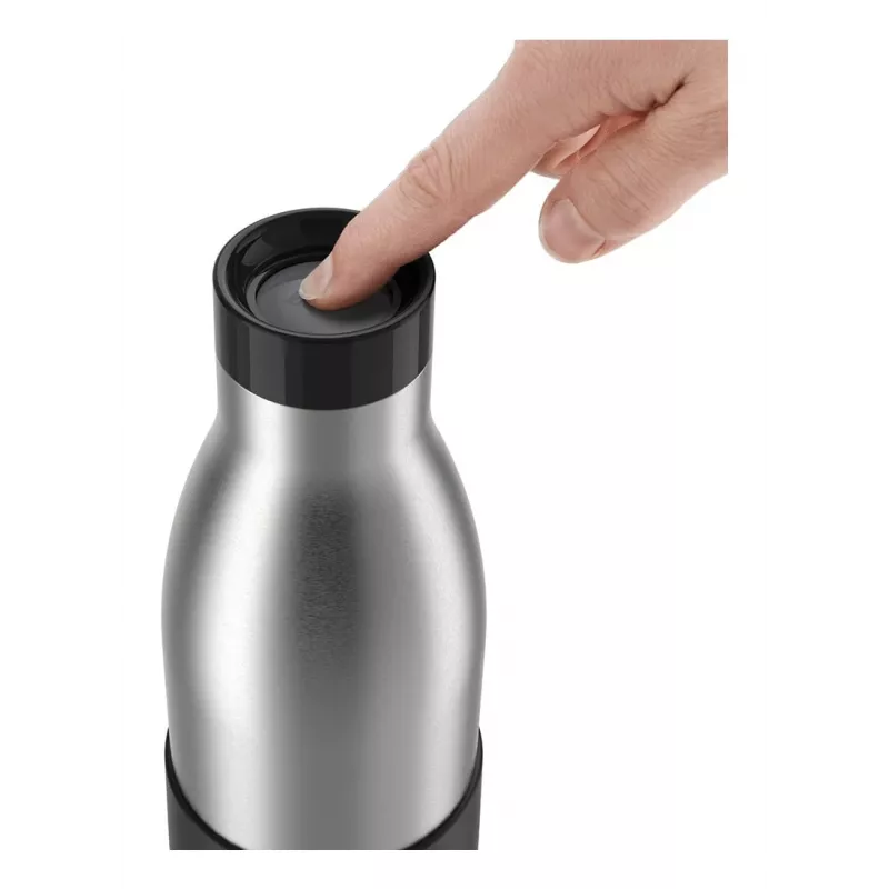 EMSA Bludrop Sleeve N3110500 dzeramā pudele Fitness, Sports 500 ml Nerūsējošais tērauds Melna, Nerūsējošais tērauds