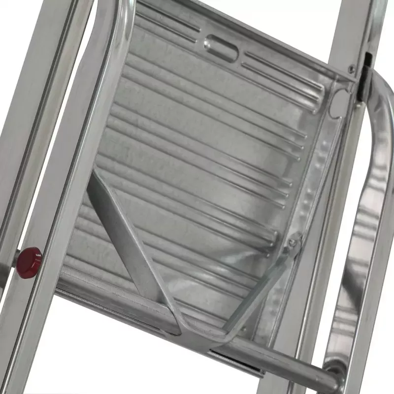 Alumīnija pakāpienu kāpnes Krause Corda 5 pakāpieni, maksimālais augstums 300 cm, 150 kg slodze, 4,1 kg