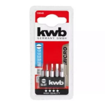 Skrūvgrieža uzgaļu komplekts KWB 128540 — 5 gab., plakanie uzgaļi, 28 mm