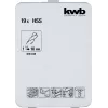 Urbju komplekts KWB 421856 19 gab. Vītņurbji 1,0–10 mm