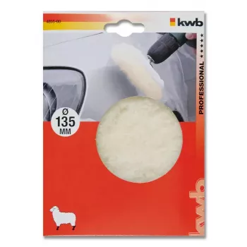 Pulēšanas sūklis KWB 485500 — pulēšanas paliktnis, darba diametrs 13,5 cm, balts