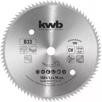 Apļveida zāģa asmens KWB 583311 250 mm 40 zobi