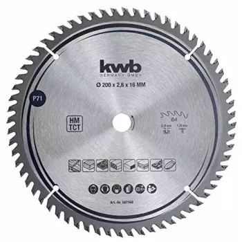 Riņķveida zāģa asmens KWB 587168 ar volframa karbīda uzgaļiem 1 gab.