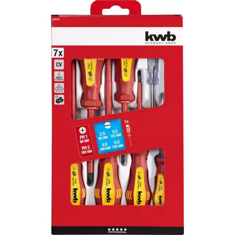 Manuālais skrūvgriežu komplekts KWB 665307