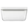 Pārtikas uzglabāšanas kaste ZWILLING FRESH & SAVE Taisnstūrveida 0,9 L, stikla trauks ar plastmasas bloķējamu vāku, droša lietošanai cepeškrāsnī/mikroviļņu krāsnī/ledusskapī
