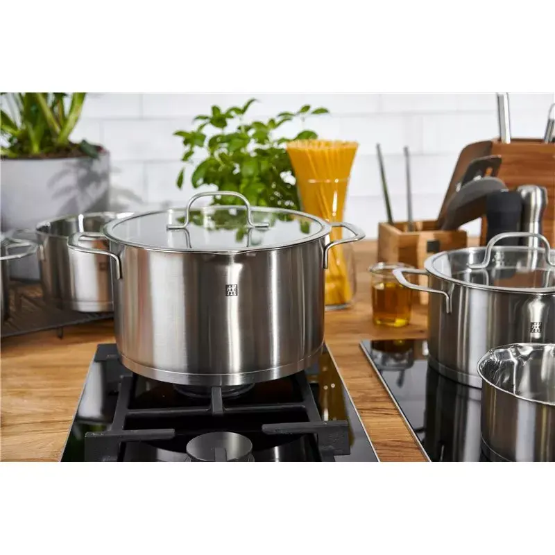 ZWILLING Multi Pot TrueFlow 66920-004-0 — nerūsējošā tērauda katls ar stikla vāku, piemērots mazgāšanai trauku mašīnā un lietošanai cepeškrāsnī, derīgs halogēnām plīts virsmām