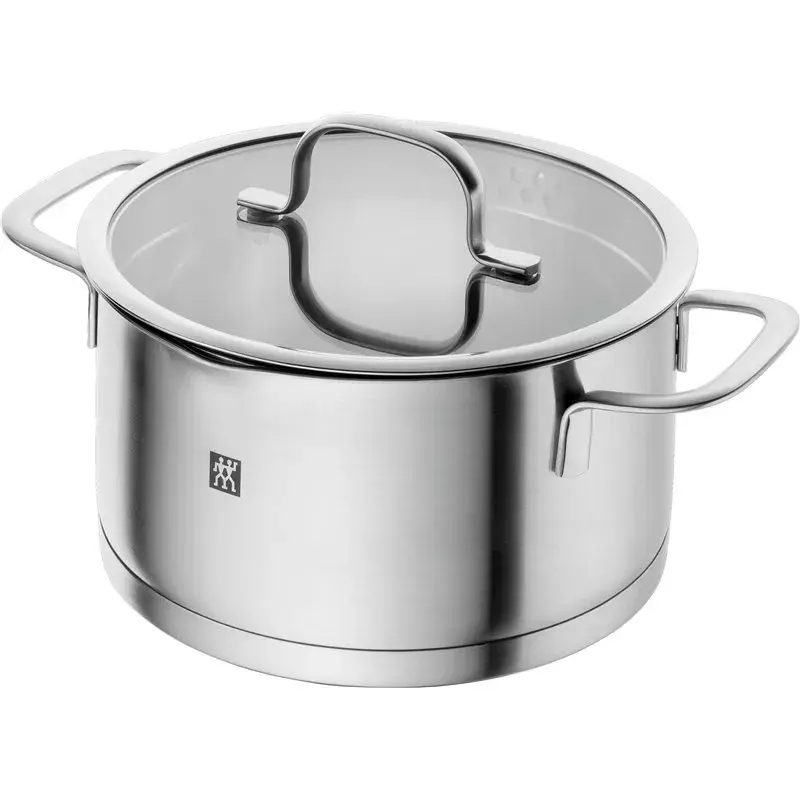 ZWILLING Multi Pot TrueFlow 66920-004-0 — nerūsējošā tērauda katls ar stikla vāku, piemērots mazgāšanai trauku mašīnā un lietošanai cepeškrāsnī, derīgs halogēnām plīts virsmām
