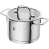 ZWILLING Multi Pot TrueFlow 66920-004-0 — nerūsējošā tērauda katls ar stikla vāku, piemērots mazgāšanai trauku mašīnā un lietošanai cepeškrāsnī, derīgs halogēnām plīts virsmām