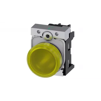 Siemens 3SU1152-6AA30-1AA0 trauksmes gaismas indikators 24 V Dzeltens