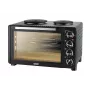 Unold Small kitchen all-in-one, brīvi stāvoša plīts, melna, rotējošs, melns, metāls, stikls