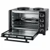 Unold Small kitchen all-in-one, brīvi stāvoša plīts, melna, rotējošs, melns, metāls, stikls