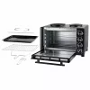 Unold Small kitchen all-in-one, brīvi stāvoša plīts, melna, rotējošs, melns, metāls, stikls