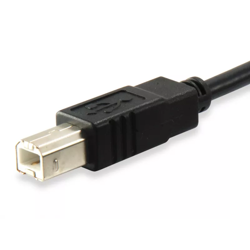 Equip USB 2.0 Type C uz Type B kabelis, 1m, 1 m, USB B, USB C, USB 2.0, vīrietis/vīrietis, melns
