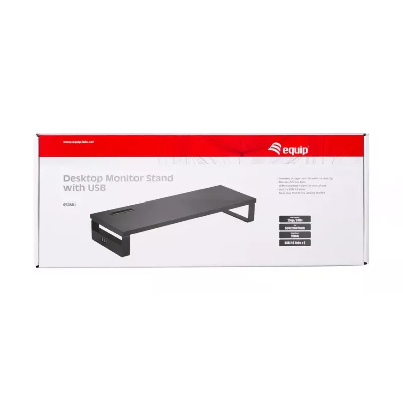 Equip 650881 galda monitora statīvs ar USB