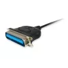 Equip USB uz paralēlā porta adaptera kabelis, melns, USB A, Centronics 36, 60 g, 1 gab., 175 mm