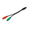 Equip 147943 audio kabelis 1,5 m 2 x 3,5 mm 3,5 mm Melns
