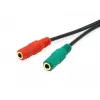 Equip 147943 audio kabelis 1,5 m 2 x 3,5 mm 3,5 mm Melns