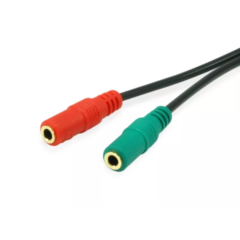 Equip 147943 audio kabelis 1,5 m 2 x 3,5 mm 3,5 mm Melns