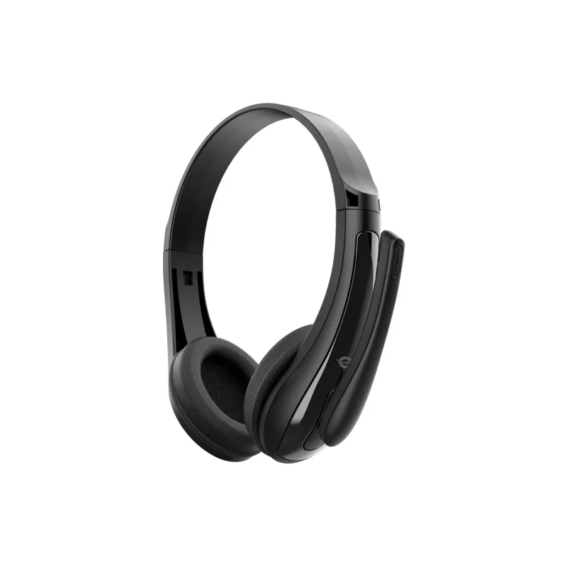 Vadu austiņas CONCEPTRONIC POLONA06B3T, stereo 3.5 mm, trokšņu slāpējošs mikrofons, supraaurālas, 20–20000 Hz, 1,8 m kabelis, melnas