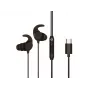 Vadu ievietojamo austiņu komplekts CONCEPTRONIC BRENDAN05B — USB-C, 20–20000 Hz, 1,2 m kabelis, auss ķekša (melns)