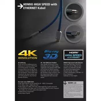HDMI kabelis S/CONN 1,0 m
