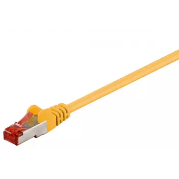 komutācijas kabelis Goobay CAT 6 S/FTP PiMF dzeltens 0.25m