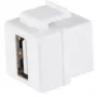 Keystone Module ShiverPeaks 08-10044 plakans balta USB A