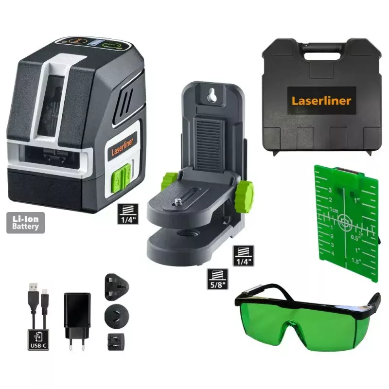 Līnijas līmeņrādis Laserliner PocketCross-Laser 2G Horizontāls Vertikāls Daudzkrāsu