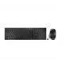 CHERRY DW 9500 plāns tastatūra pele iekļauta universāla RF bezvadu + Bluetooth AZERTY franču melna, pelēka