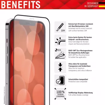Displex Full Cover ekrāna aizsargs Apple iPhone 13 mini rūdīts stikls