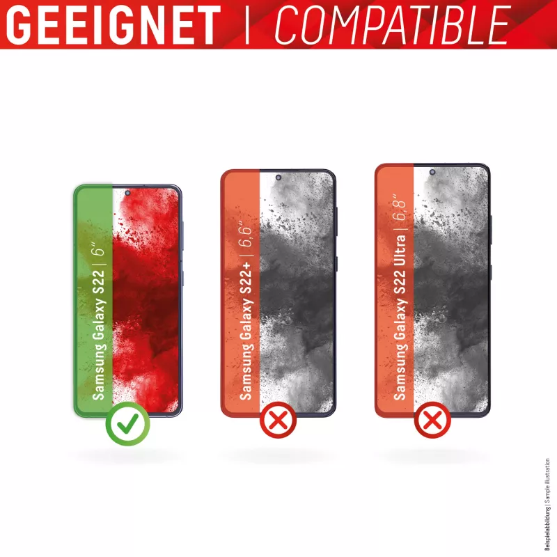 Displex Full Cover ekrāna aizsargstikls Samsung Galaxy S22 rūdīts stikls