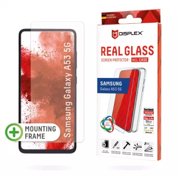 Displex ekrāna aizsargs + vāciņš Samsung Galaxy A53 5G rūdītajam stiklam