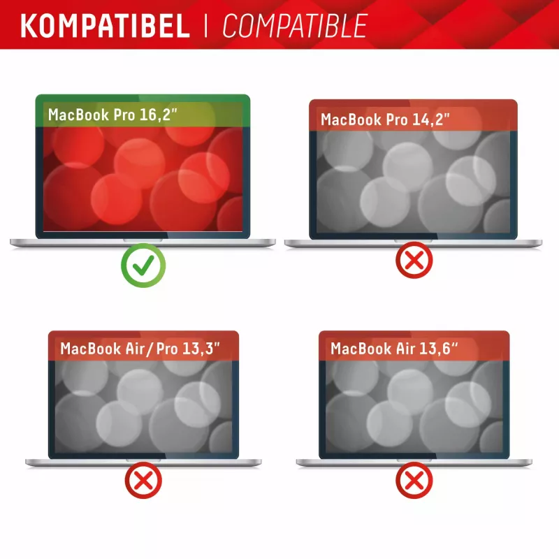 Displex PRIVACY SAFE magnētiskais 2-virzienu privātuma filtrs MacBook Pro 16,2''