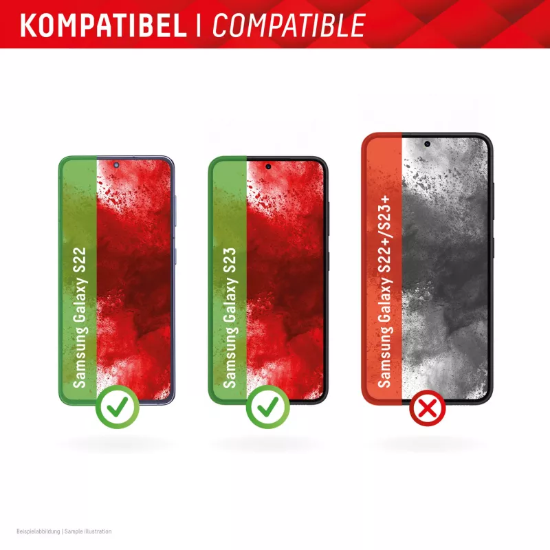 Displex privātuma ekrāna aizsargs (10H) Samsung Galaxy S22/S23, Eco montāžas rāmis, privātuma filtrs