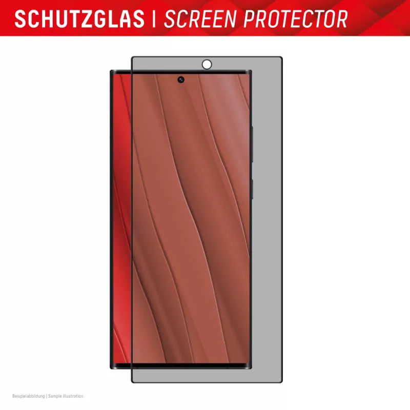 Displex Privātuma ekrāna aizsargs (10H) Samsung Galaxy S24 Ultra, Eco montāžas rāmis, privātuma filtrs