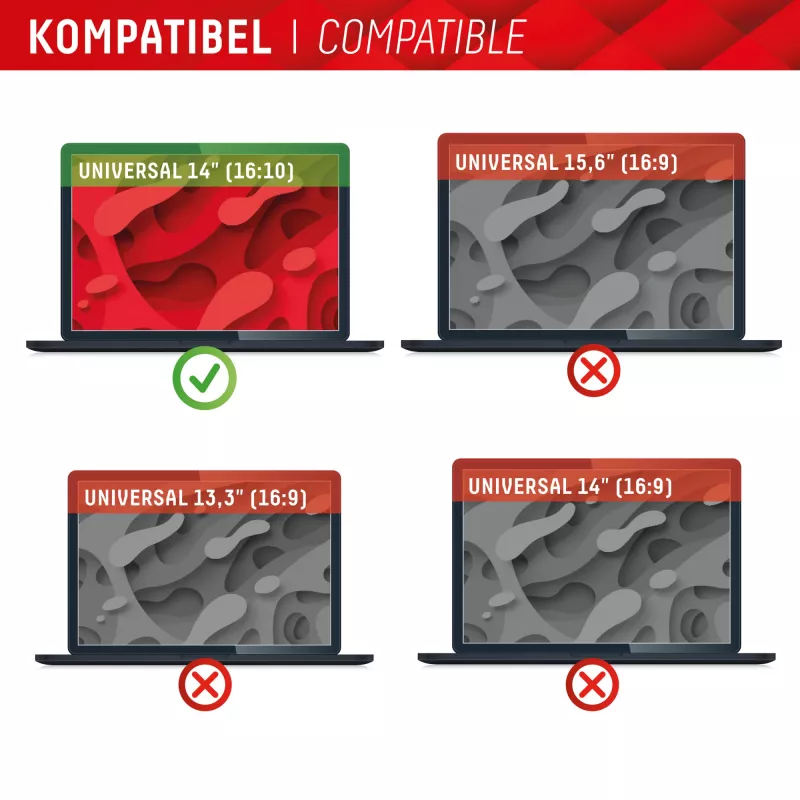 Displex PRIVACY SAFE magnētiskais divvirzienu privātuma filtrs portatīvajam/ klēpjdatoram 14'' (16:10)